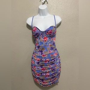 Floral print bodycon dress